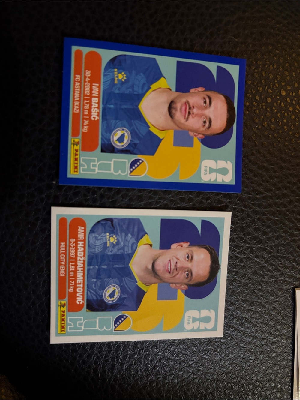 Panini Bosnia National Team Stickers - Blue & Yellow